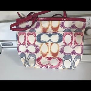 Authentic Coach colorful shoulder bag